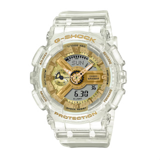 【G-SHOCK】半透明閃耀金色光芒時尚雙顯腕錶 GMA-S110SG-7A 45.9mm 現代鐘錶