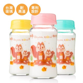 哆愛 臺灣製 儲奶瓶 寬口玻璃奶瓶 儲存瓶 母乳儲存瓶 寬口奶瓶 240ml(松鼠款)【EA0068】母乳袋 母乳 母奶