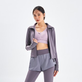 Mollifix 瑪莉菲絲 羅紋拼接俐落訓練外套 3色(芽白/深霧藍/日暮灰)、訓練外套、防曬、外套、造型、薄外套