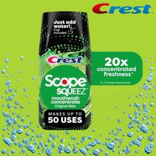 【現貨正品】美國原裝 Crest Scope Squeez 原味薄荷，濃縮液漱口水