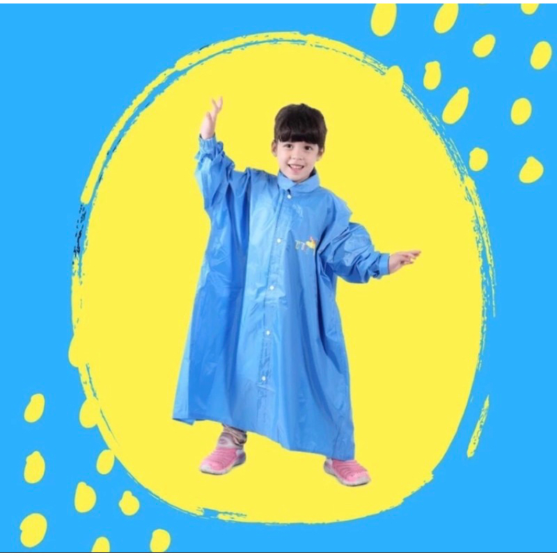 鱷魚牌L號（藍色）適合140-155公分兒童雨衣 大童雨衣 背包式雨衣 書包式雨衣 前開式雨衣 大童雨衣