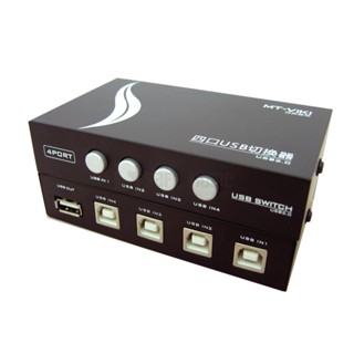 全新手動 1對4 USB切換器，輕鬆分享印表機/隨身碟等 USB裝置 SDU104