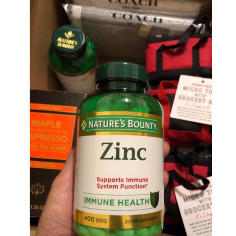 【代購】美國Nature’s Bounty Zinc自然之寶 鋅片 鋅元素  400粒 素食可食 無麩質 無人工色素