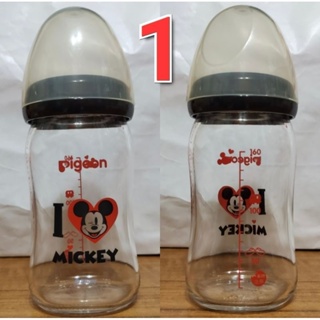 貝親PIGEON寬口徑玻璃奶瓶160ml,米奇、杯麵、基本款