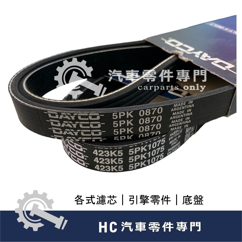 【HC汽車零配件】 中華三菱 COLT PLUS 1.6 外皮帶 冷氣皮帶 發電機皮帶 綜合皮帶 皮帶 DAYCO