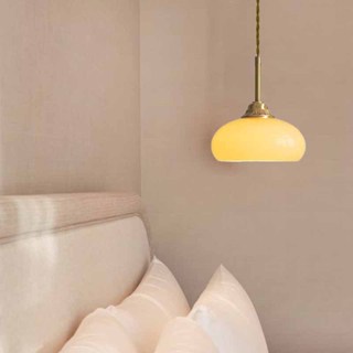 【DREAM LIGHS】〃日式 法式奶黃牛奶吊燈〃銅燈頭 奶油燈 餐廳吊燈 床頭吊燈 玄關吊燈 吧檯吊燈 現代風