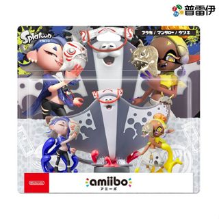 【amiibo】amiibo 魚漿幫 莎莎/曼曼/鬼福 三入組《中文版》【普雷伊】