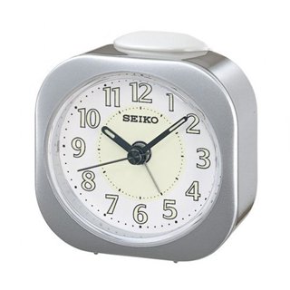 【神梭鐘錶】SEIKO ALARM CLOCK 型號：QHE121 精工BB聲高光度滑動式秒針靜音小鬧鐘 白銀灰3款