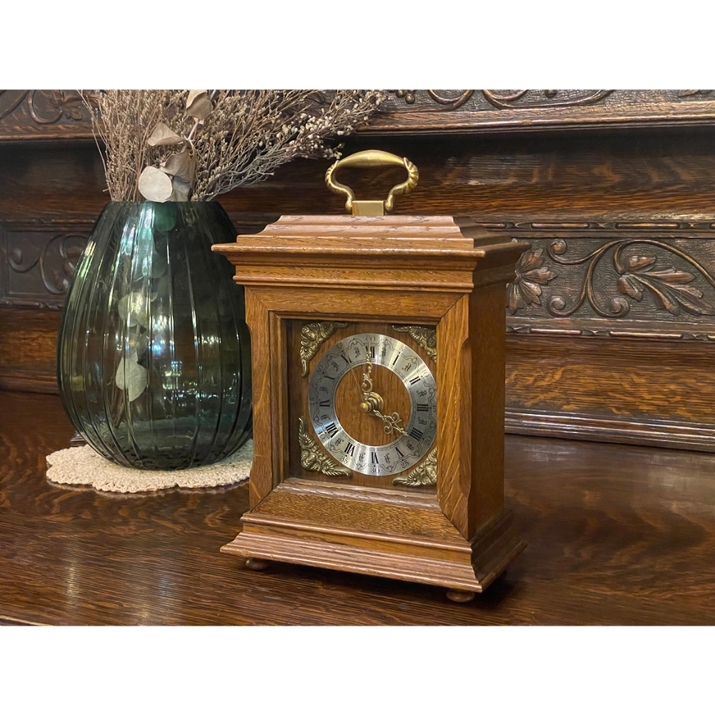 #19世紀 荷蘭手工橡木石英座鐘 #023027