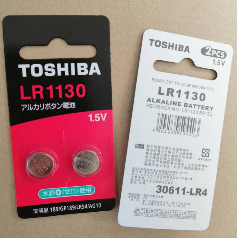TOSHIBA 東芝 水銀電池 鈕扣電池 LR1130  2入裝 1.5V