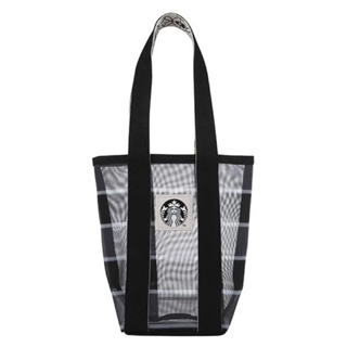 星巴克 黑色條紋網布隨行杯袋 Stripe Mesh TOGO Drink Bag BLK Starbucks 2023