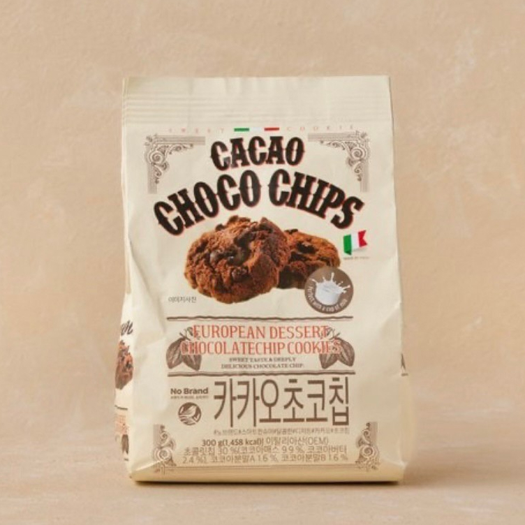[預購] No Brand 香濃可可餅乾 300g 韓國零食 巧克力豆 🇰🇷韓國代購