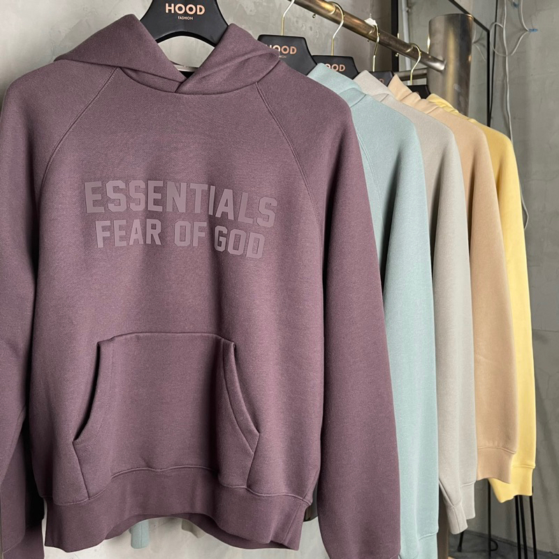 【HOOD】現貨 FEAR OF GOD ESSENTIALS SS23 春夏新款帽T 灰綠/沙色/紫色/藍綠/亮土黃