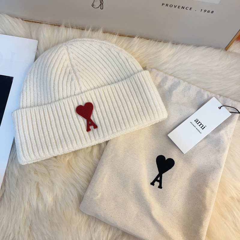 🔥卡拉國內外代購🔥 現貨🇹🇼 Ami Paris毛帽 羊毛 白色 義大利製