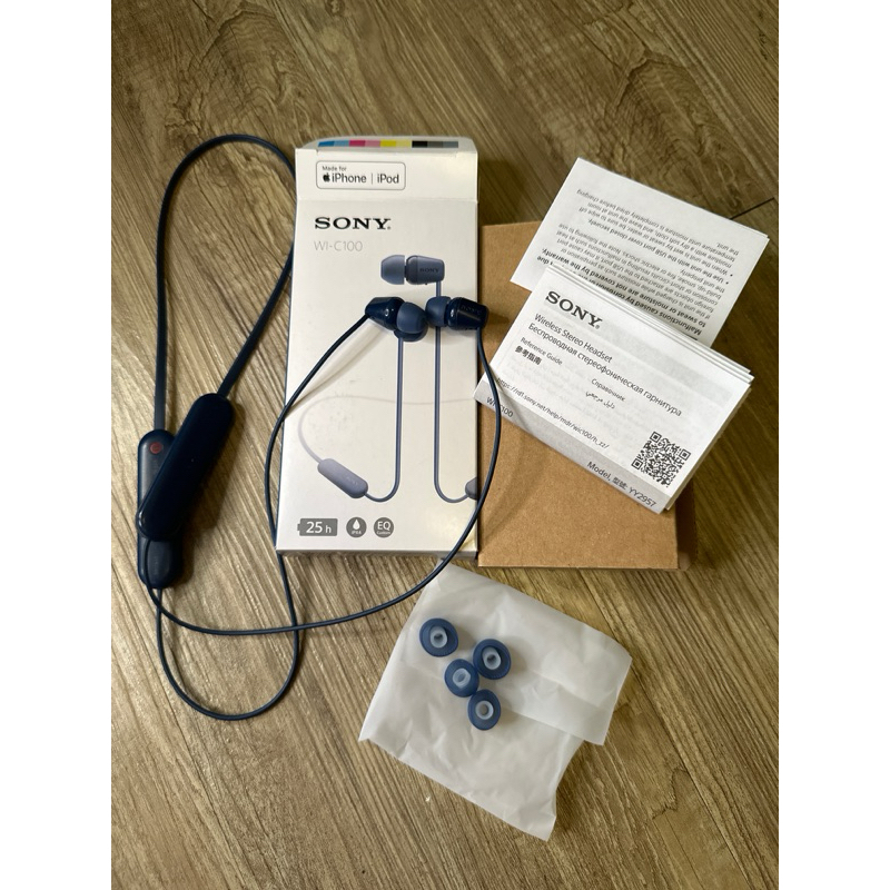 降價SONY WI-C100無線藍牙入耳式耳機 藍色