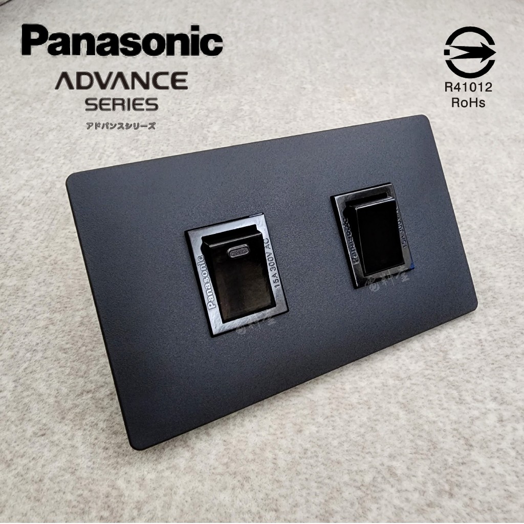 新品 雙開關 清水模 最薄 日本製 面板 ADVANCE 國際牌 Panasonic 開關 極簡風 鋼鐵灰 無印