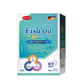 得意人生 超高單位德國魚油膠囊(30粒/盒) 買一送一特價組 (2盒共60粒)