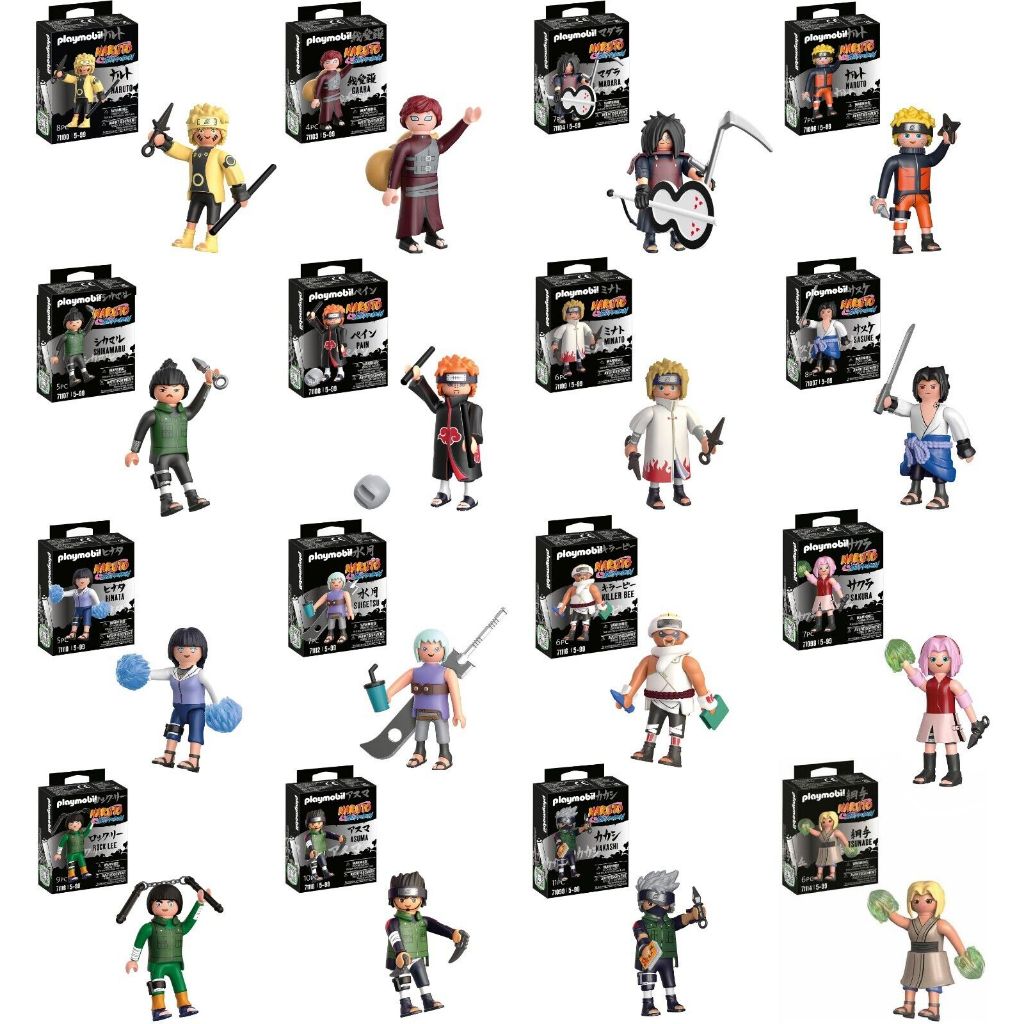 playmobil 摩比人 71109 火影忍者 波風湊 卡卡西 佐助 鳴人 春野櫻 我愛羅 李洛克 奈良鹿丸 宇智波斑