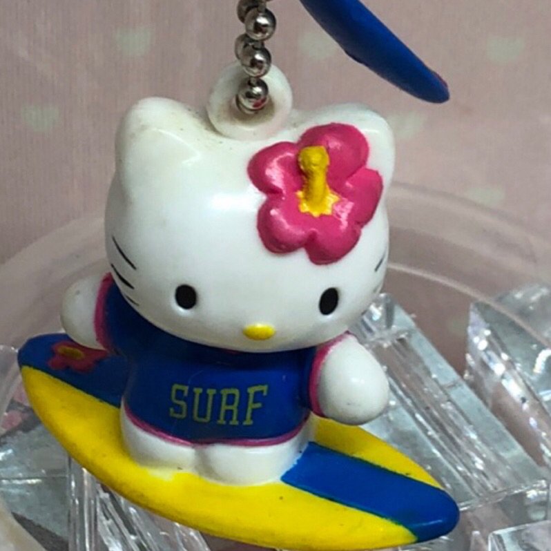 日本帶回來的早期Hello Kitty衝浪板娃娃鑰匙圈吊飾