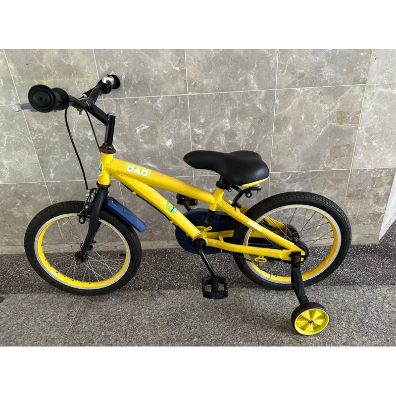 二手 兒童腳踏車OAO鎂合金16吋兒童腳踏車（黃）