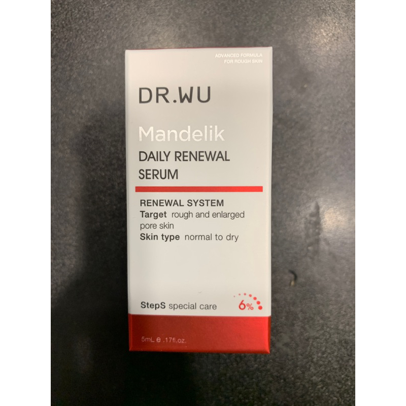 Dr.wu 杏仁酸溫和煥膚精華6% 5ml 全新