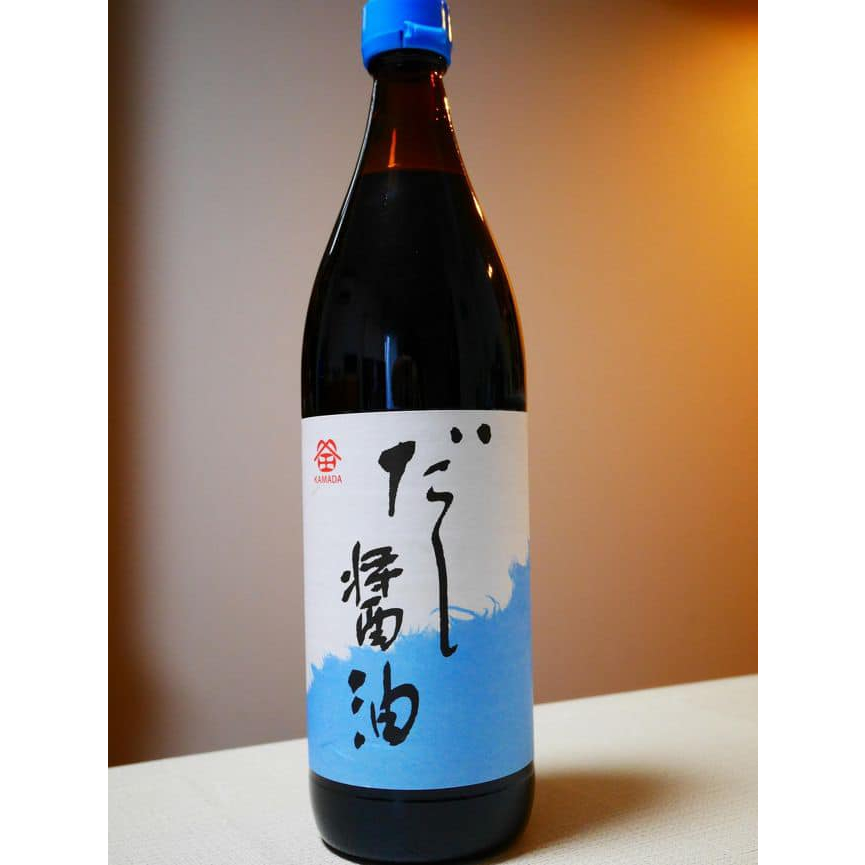 【貳陸】日本境內 日本 鐮田 鰹魚 醬油 玻璃瓶 柴魚 昆布 萬能醬油 手工醬油 900ml  好事多