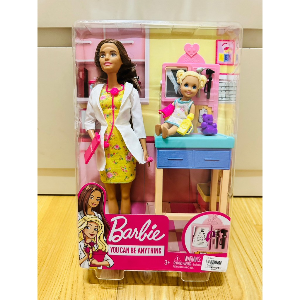 【現貨】MATTEL Barbie 芭比娃娃 - 醫護職業遊戲組 咖啡髮醫生 芭比照護職業遊戲組