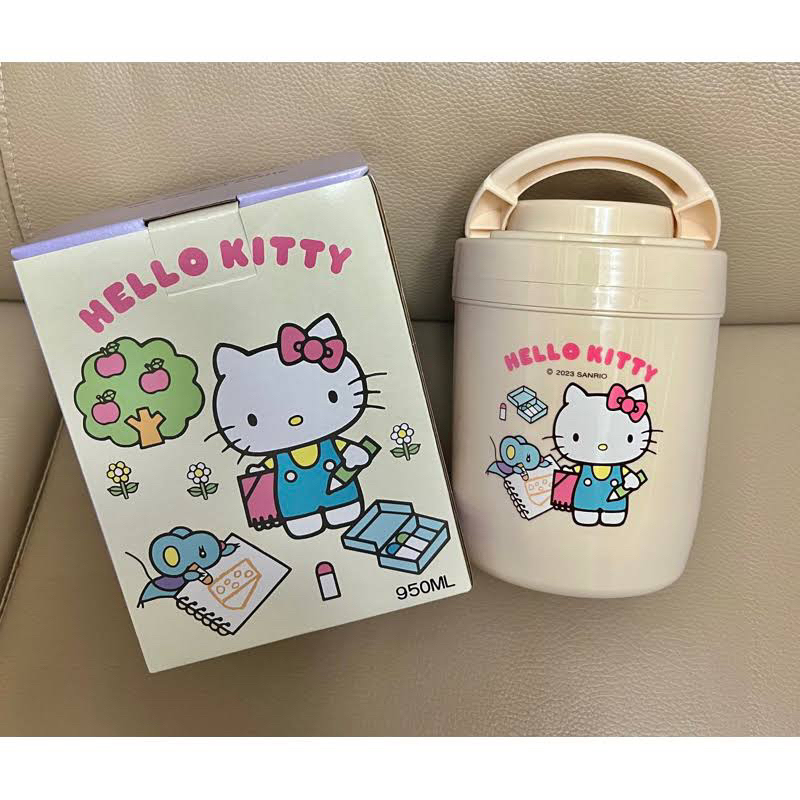 正版 Hello Kitty 造型冰桶水壺950ml 塑膠 杯子 水杯 白色款