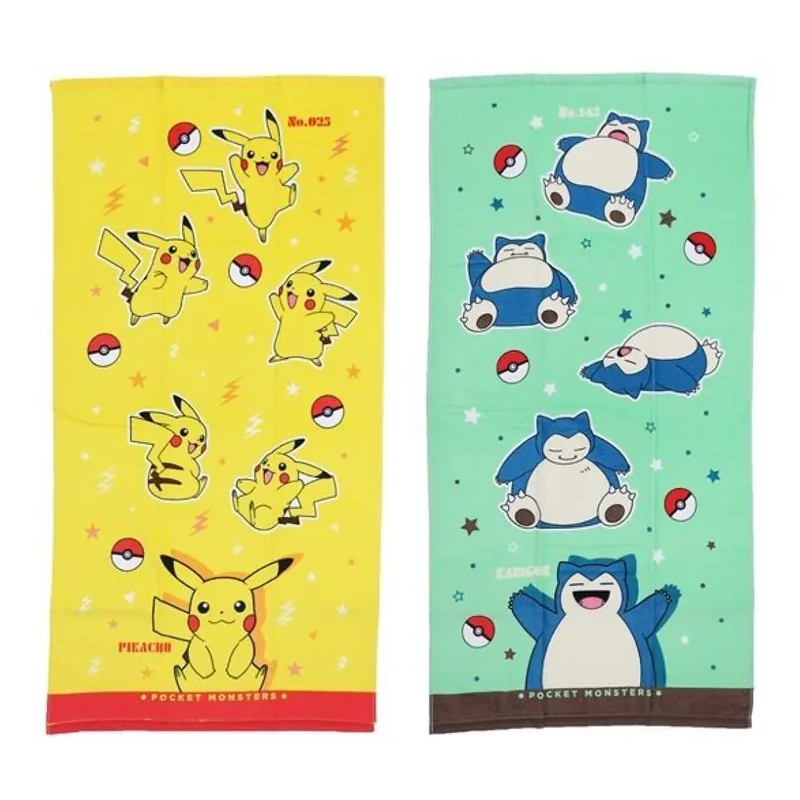 Pokemon寶可夢 皮卡丘 卡比獸 大浴巾 毛巾 浴巾 運動巾