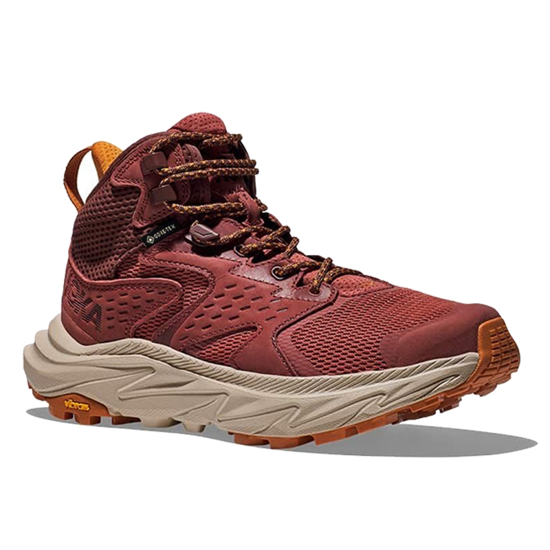 【HOKA】女 Anacapa 2 Mid Goretex 中筒登山鞋 紅/流沙色 健走鞋 HO1142831HSSS