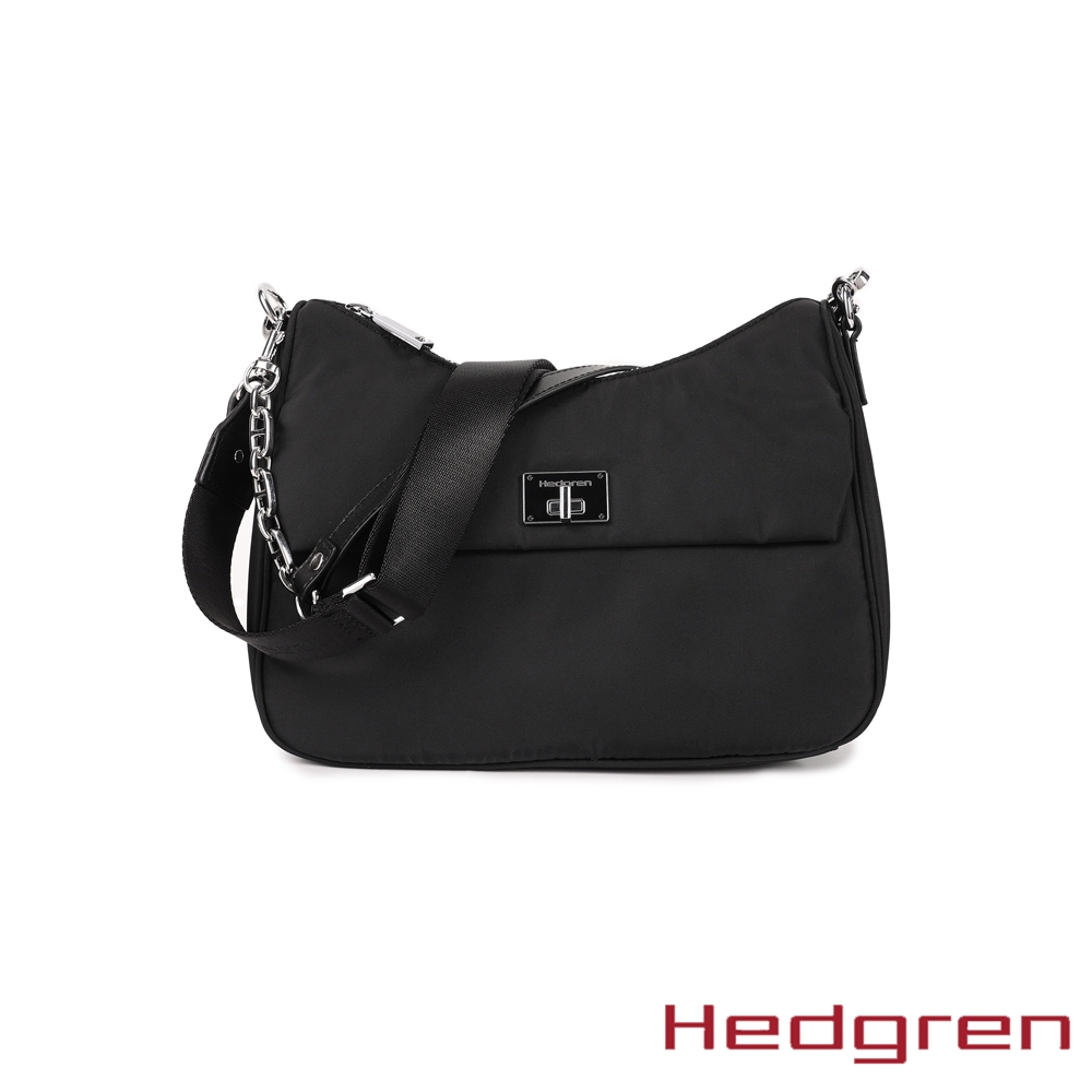 Hedgren LIBRA系列 RFID防盜 彎月水餃 側背包 黑色