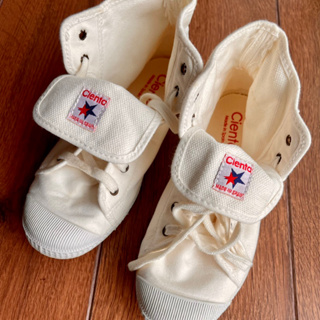 🇪🇸西班牙 CIENTA 童鞋高筒帆布鞋 正白色Size34(21.5cm) 香香鞋 二手近全新
