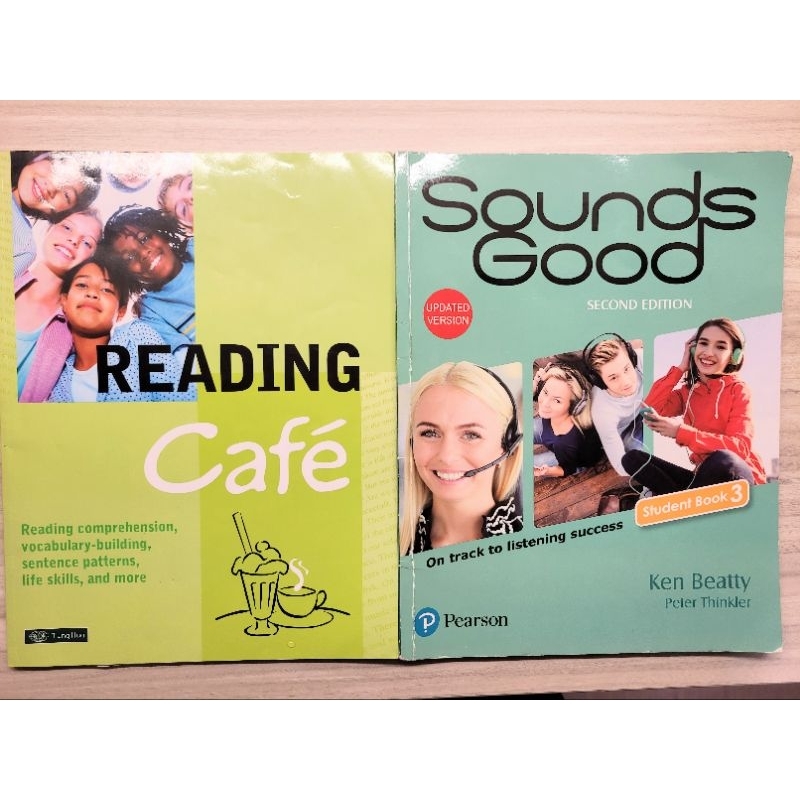 英文課本 2本 Sounds Good READING Cafe 弘光科技大學 英文B組書 便宜售！