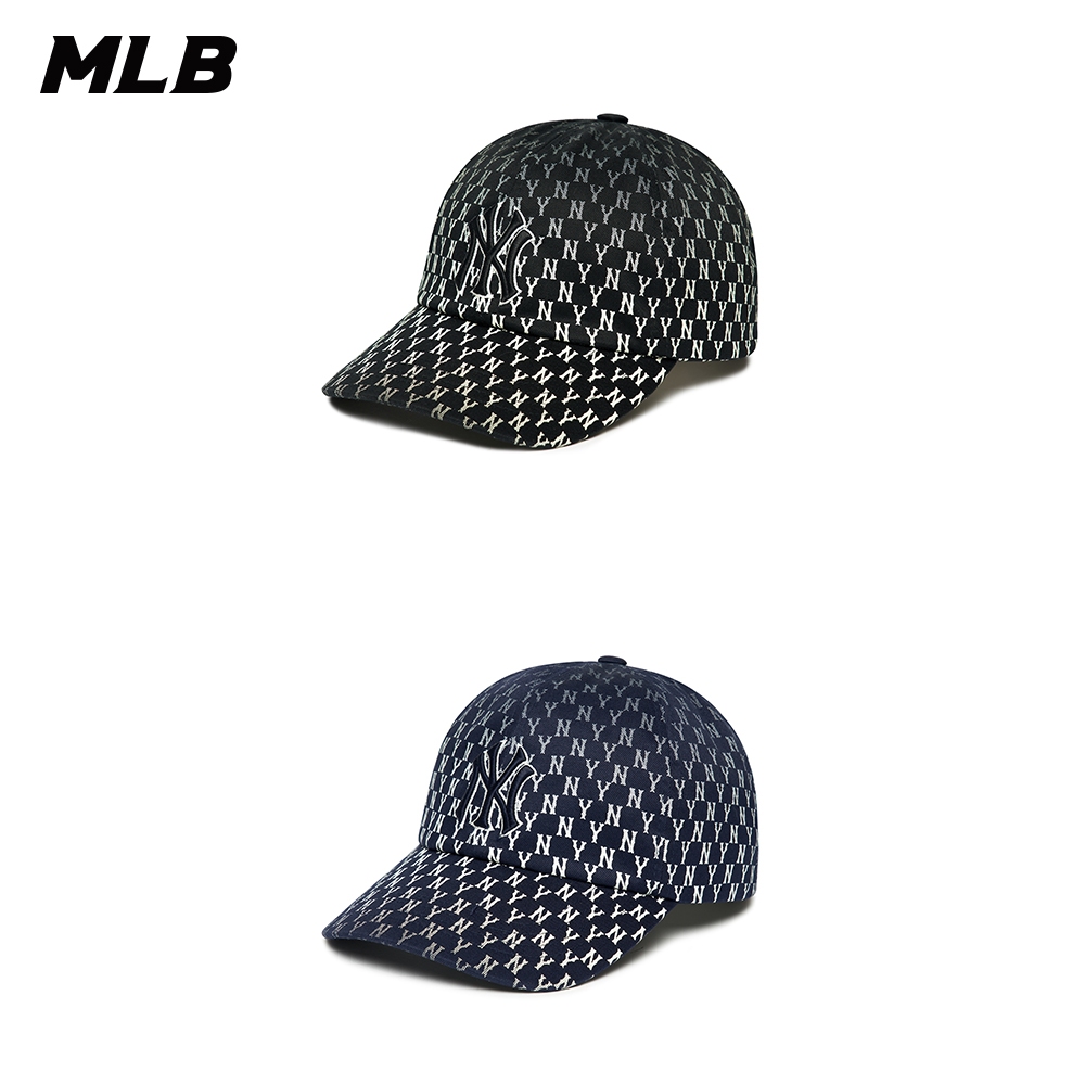 MLB 棒球帽 N-COVER可調式軟頂 MONOGRAM系列 洋基隊 (3ACPM041N-兩色任選)【官方超值優惠】