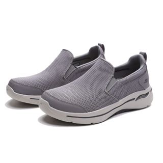 SKECHERS 休閒鞋 GO WALK ARCH FIT 灰色 健走鞋 男 216260CHAR