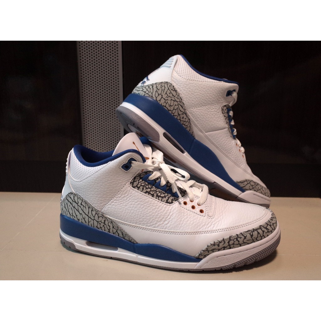 air jordan 3 喬丹 三代 us11 白藍 配色 巫師隊