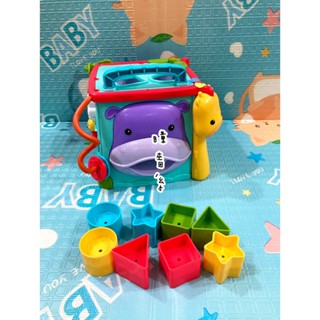 【瞳嗇系-二手9成新/兒童玩具】Fisher-Price 費雪 可愛動物積木盒