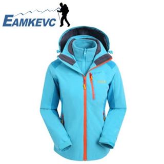 EAMKEVC 女款 兩件式防水保暖外套 天藍色8102BE 防風防水 滑雪服 機能外套 保暖外套 縱走【陽昇戶外用品】