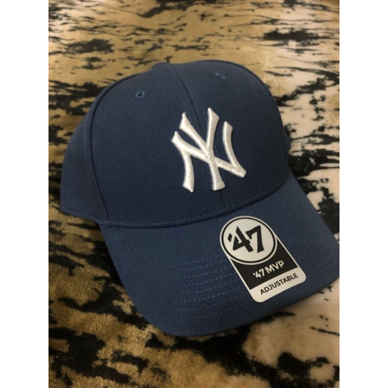 47 brand MVP MLB 魔鬼氈 紐約洋基 NY 深藍經典LOGO 美國純正 棒球帽 老帽