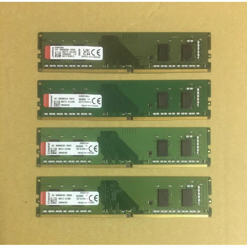 金士頓 DDR4 2666 4G*4條=16G 記憶體 單面