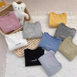 ✨HELLOBABY童裝店✨ 百搭衣服 雙面德絨兒童長袖打底衫春秋寬松圓領T恤男童女童長袖上衣 兒童衣服