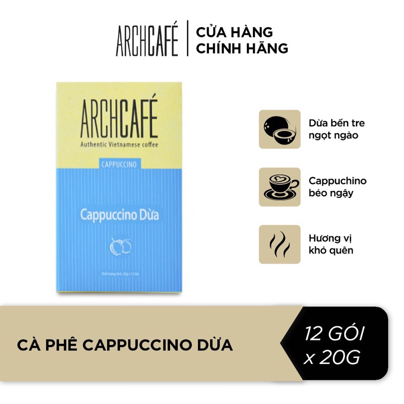 Cafe Cappuccino Dừa Hãng ArchCafe Đang Hit Hot Siêu Ngon