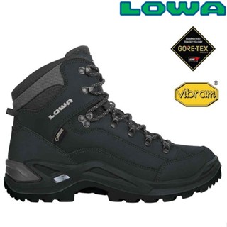 Lowa 中筒防水健行鞋/登山鞋 Renegade GTX Mid 男 LW310945 0998深灰/黑