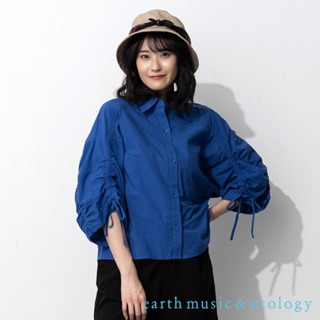 earth music&ecology 短版袖子抽繩襯衫(LA33L0A0700)