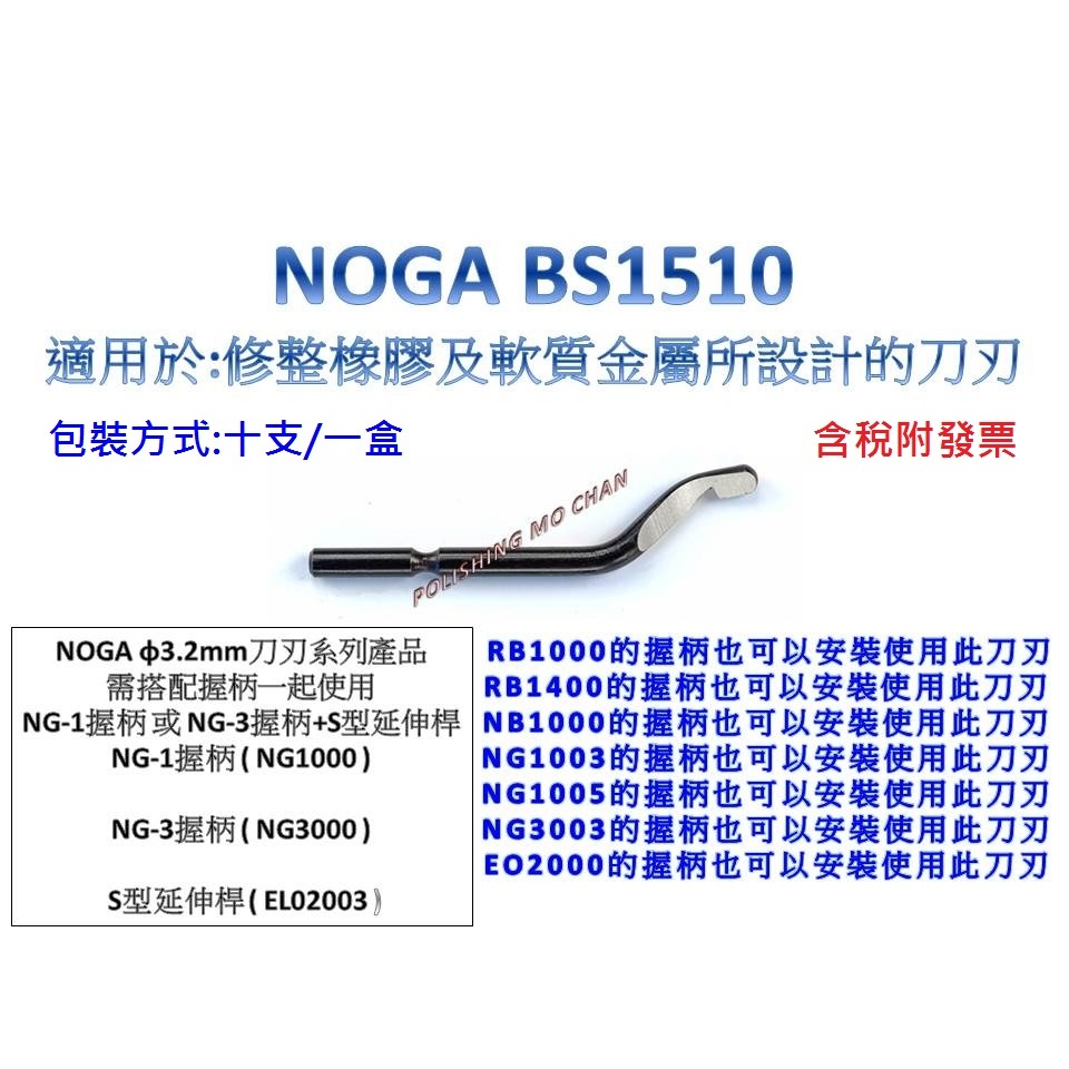 NOGA BS1510 適用於橡膠及軟質金屬修整的刀刃 毛邊刀 修邊刀 毛邊刮刀 毛邊修邊刀 修邊器 修毛邊刀 去毛邊