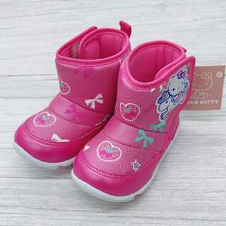 ［出清品］[ 展示品 ]《布布童鞋》HelloKitty凱蒂貓與彩虹小馬桃色兒童透氣短靴(15公分)