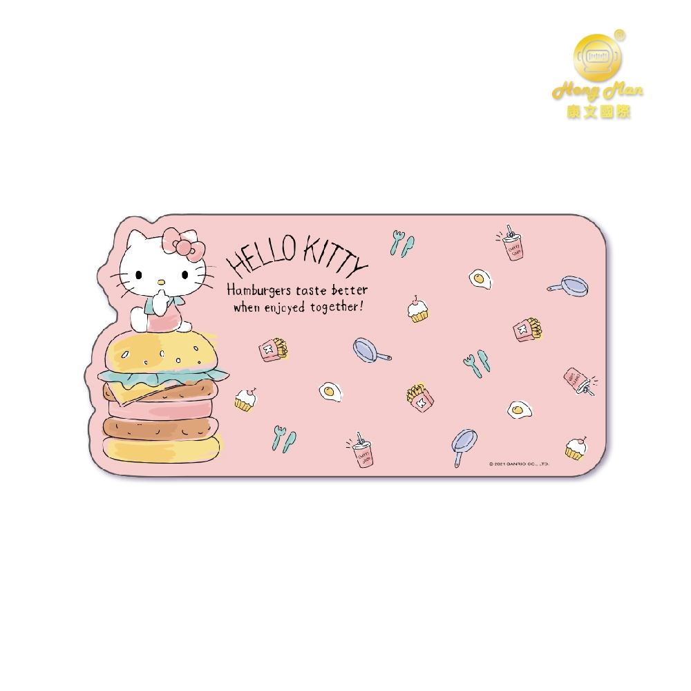 【Hong Man】三麗鷗 Hello Kitty 造型布面滑鼠墊｜KT 好味漢堡