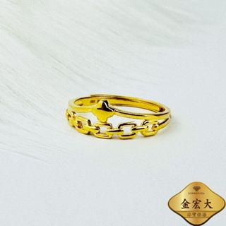 【金宏大銀樓】純金9999黃金幸運草雙層戒指 品牌戒 造型戒指