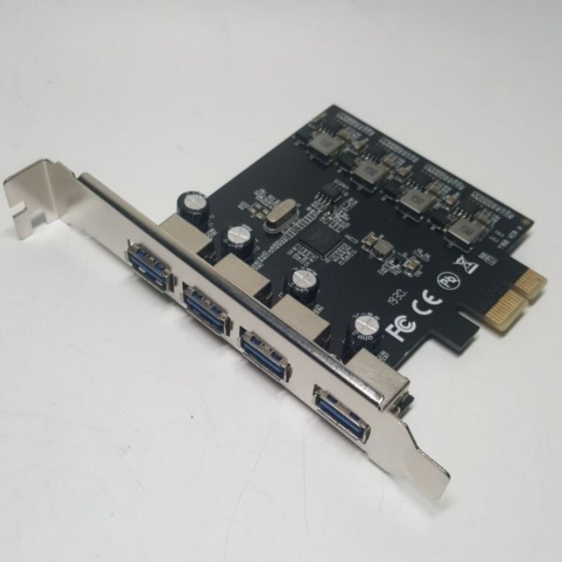 免插電 PCIe 1x 轉 4口 USB 3.0 擴充卡