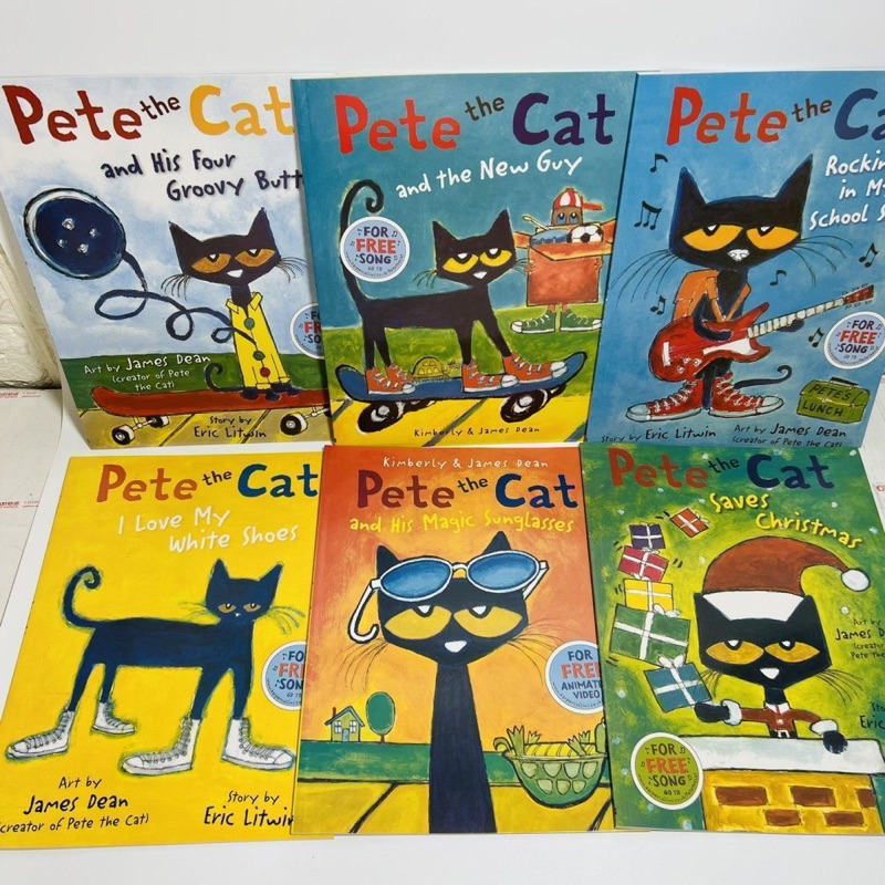 I Can Read英文繪本Pete the Cat 皮特貓6本大開本點讀版台灣現貨快速出